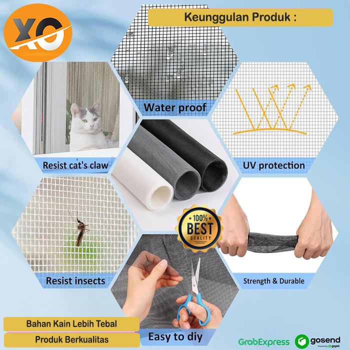 Jaring Kasa Nyamuk Penutup Ventilasi Pintu Kawat Rumah Kamar Ruangan Tidur Anti Serangga Masuk Kelam