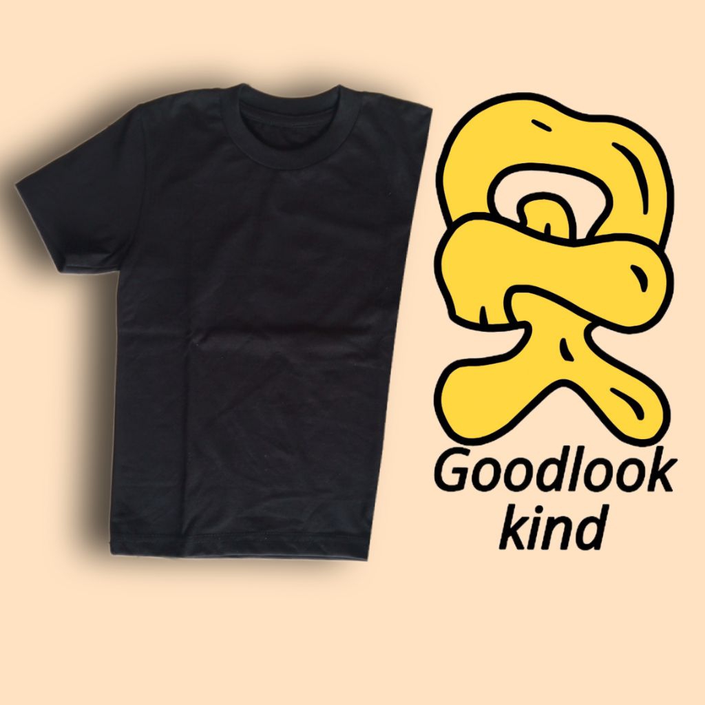 KAOS POLOS HITAM UNTUK ANAK LAKI LAKI PEREMPUAN