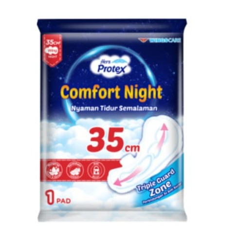 HERS PROTEX 35cm PEMBALUT MALAM WING NIGHT / Hers Protex Comfort Night Softex 35 cm - Hers Protex