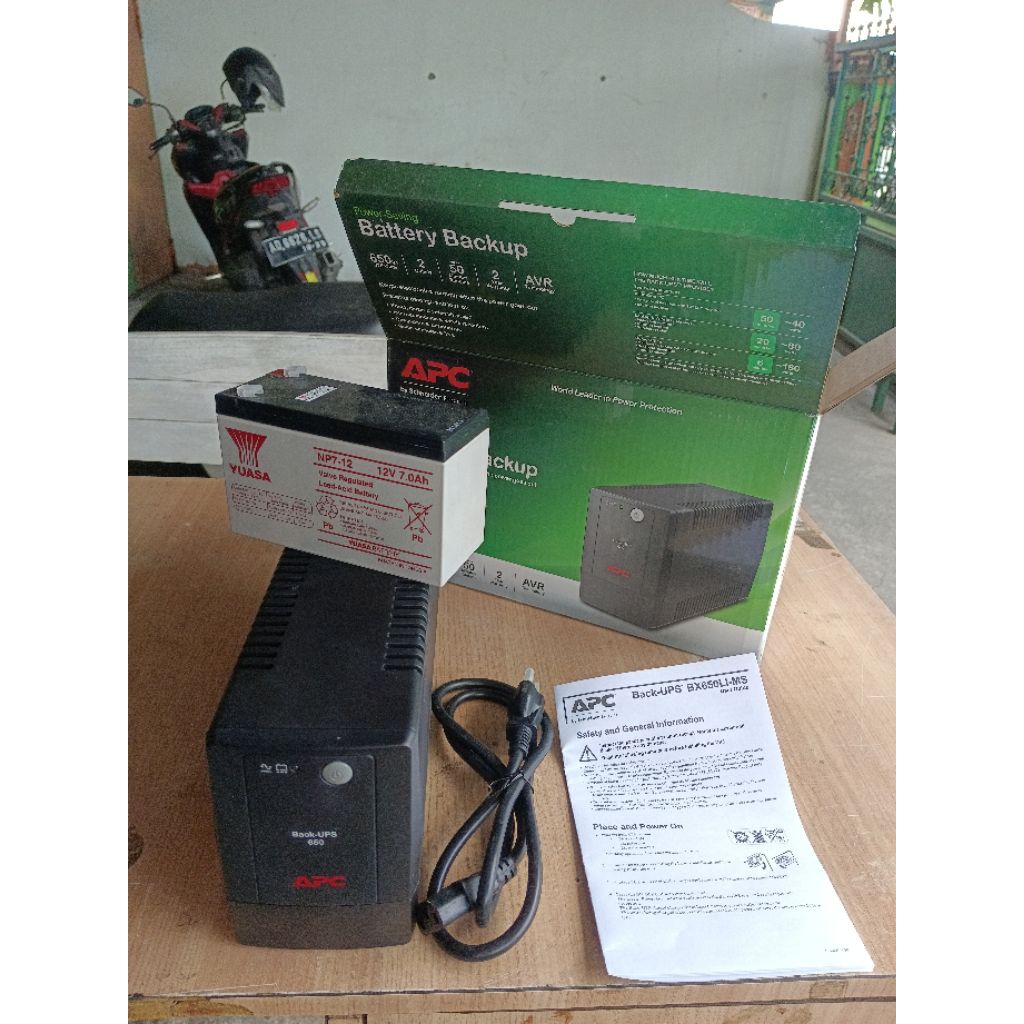 UPS APC 650Va Include Baterai Yuasa