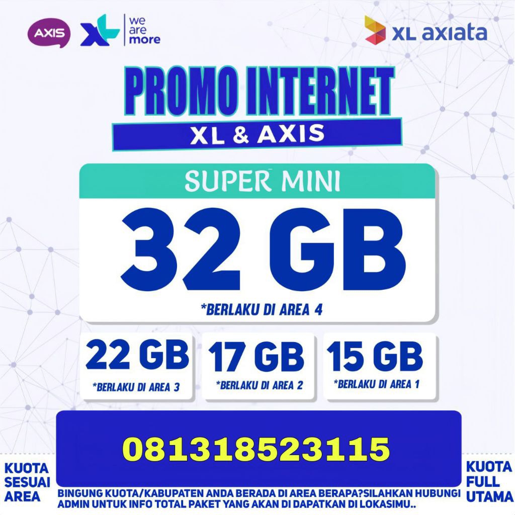 TEMBAK PAKETDATA 32GB XL & AXIS TERMURAH 