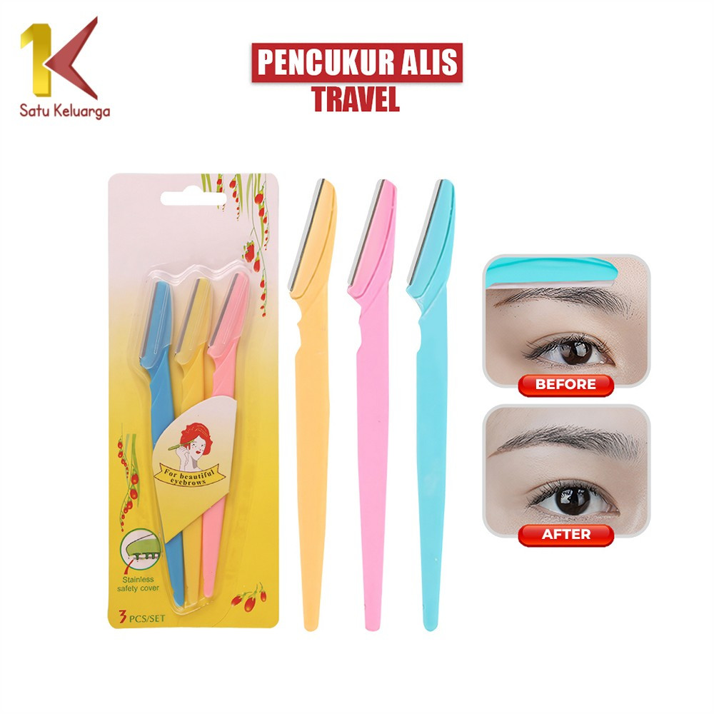 Satu Keluarga Pencukur Alis K50 K51 Pisau Cukur Alis Eyebrow Perapih Alis Wanita / Kerok Alis Silet 