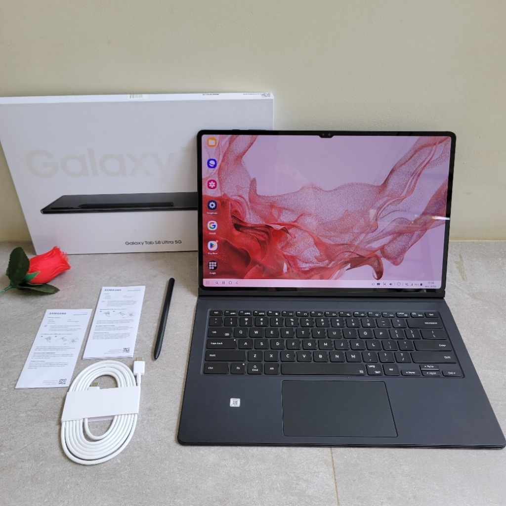 Keyboard trackpad ORI Samsung Tab S8 ultra preloved second bagus