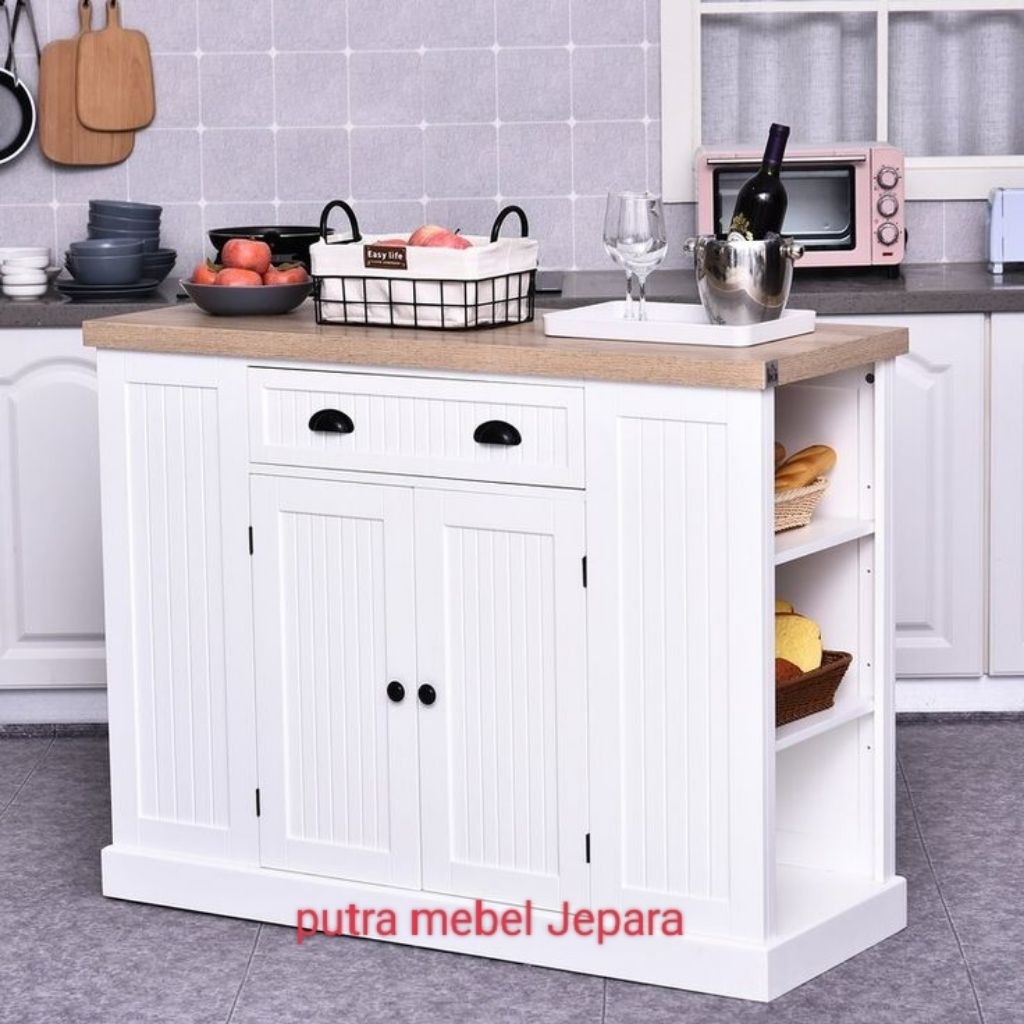 meja dapur modern minimalis kayu jati custom
