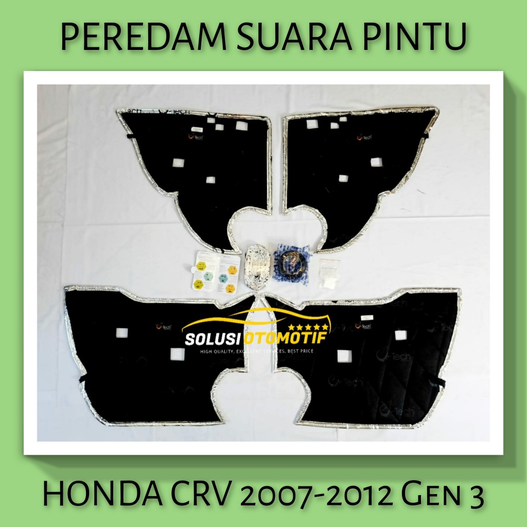 HONDA CRV 2007-2012 Gen 3 Peredam Suara Pintu Aksesoris Mobil VTECH Ori PnP + Peredam Noise Speaker