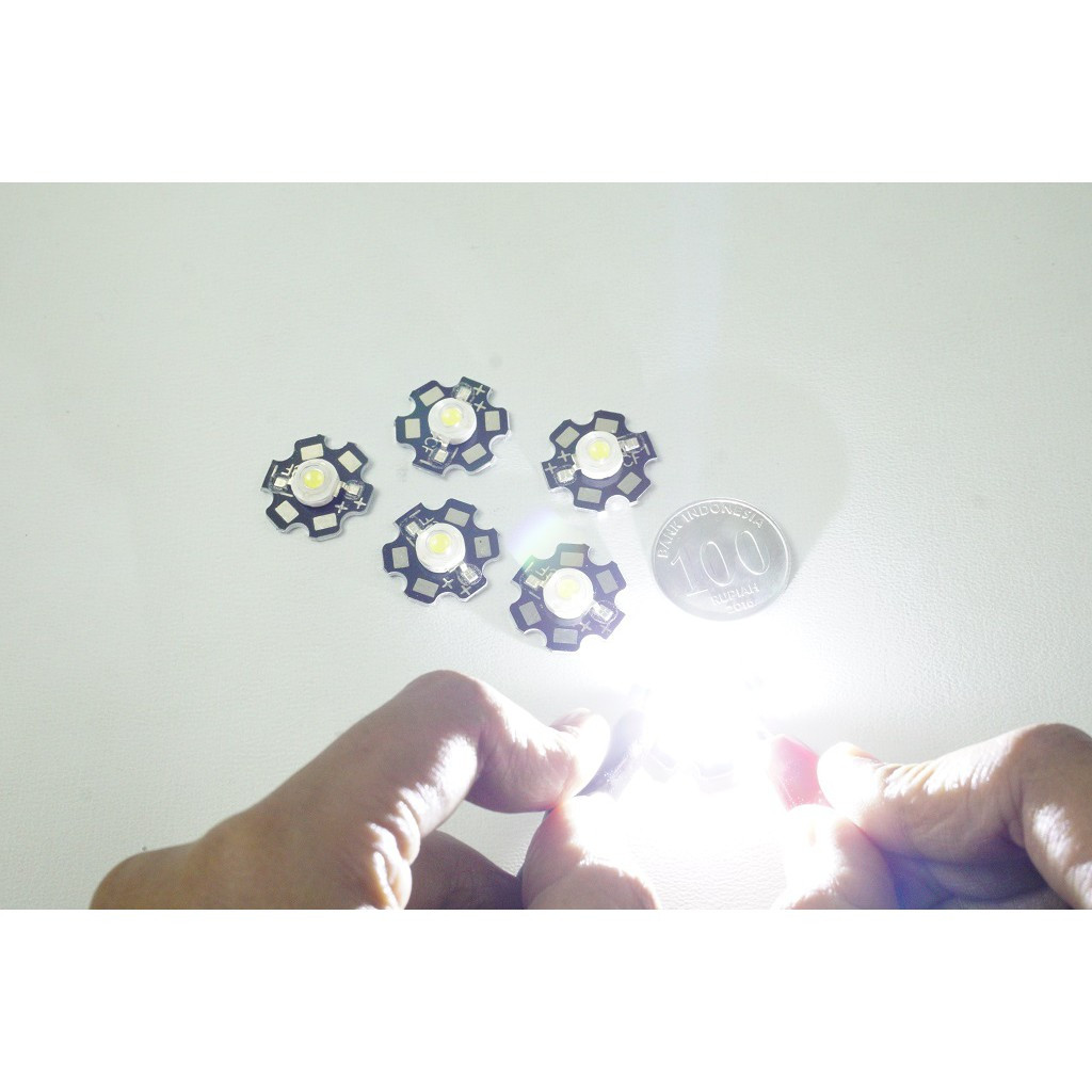 Led Hpl / High Power Led 3v 5 Watt  + Hs Led HPL Komplit pendingin