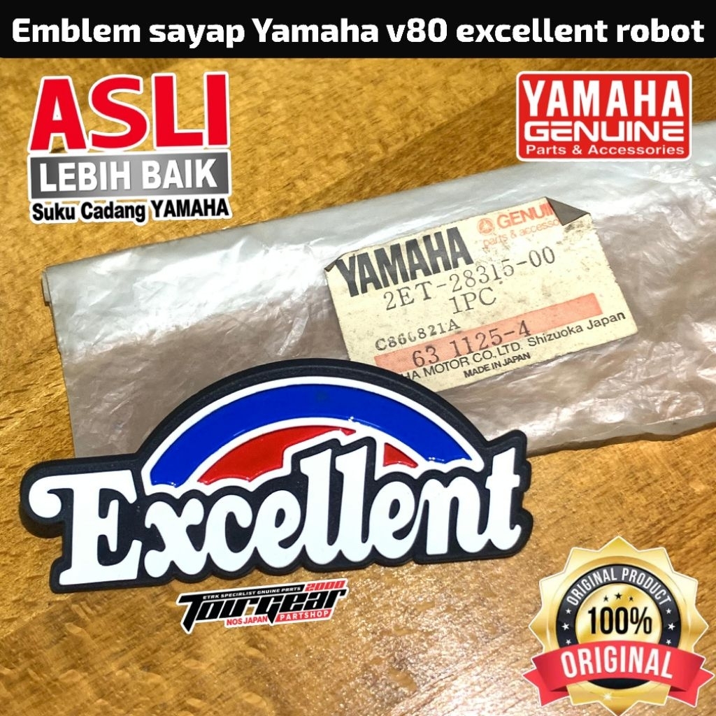 EMBLEM SAYAP YAMAHA V80 EXCELLENT ROBOT ORI NOS JAPAN 2ET-28315-00