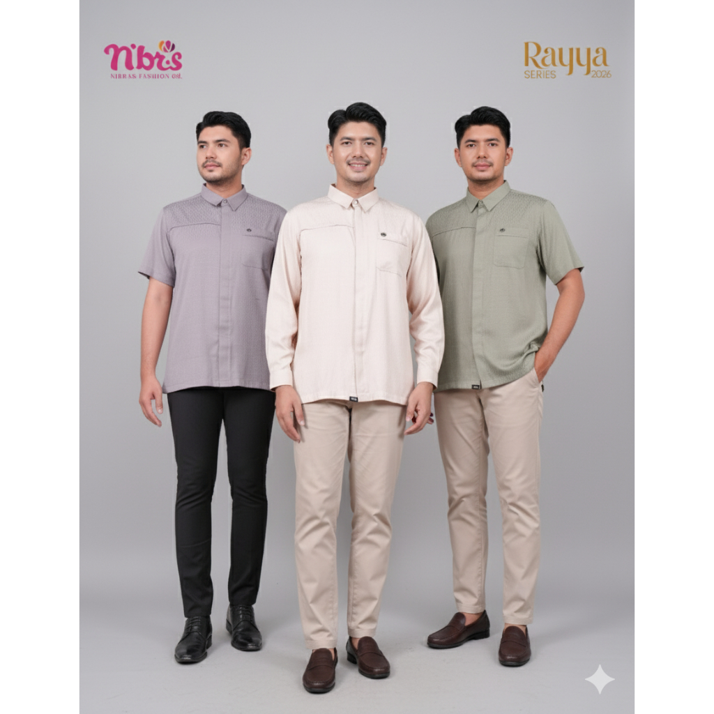 ATASAN KEMKO ELDIA BEIGE LAVENDER MIST LIGHT OLIVE BY NBRS DIARAYYAKU 2026 KEMEJA KOKO LENGAN PANJAN