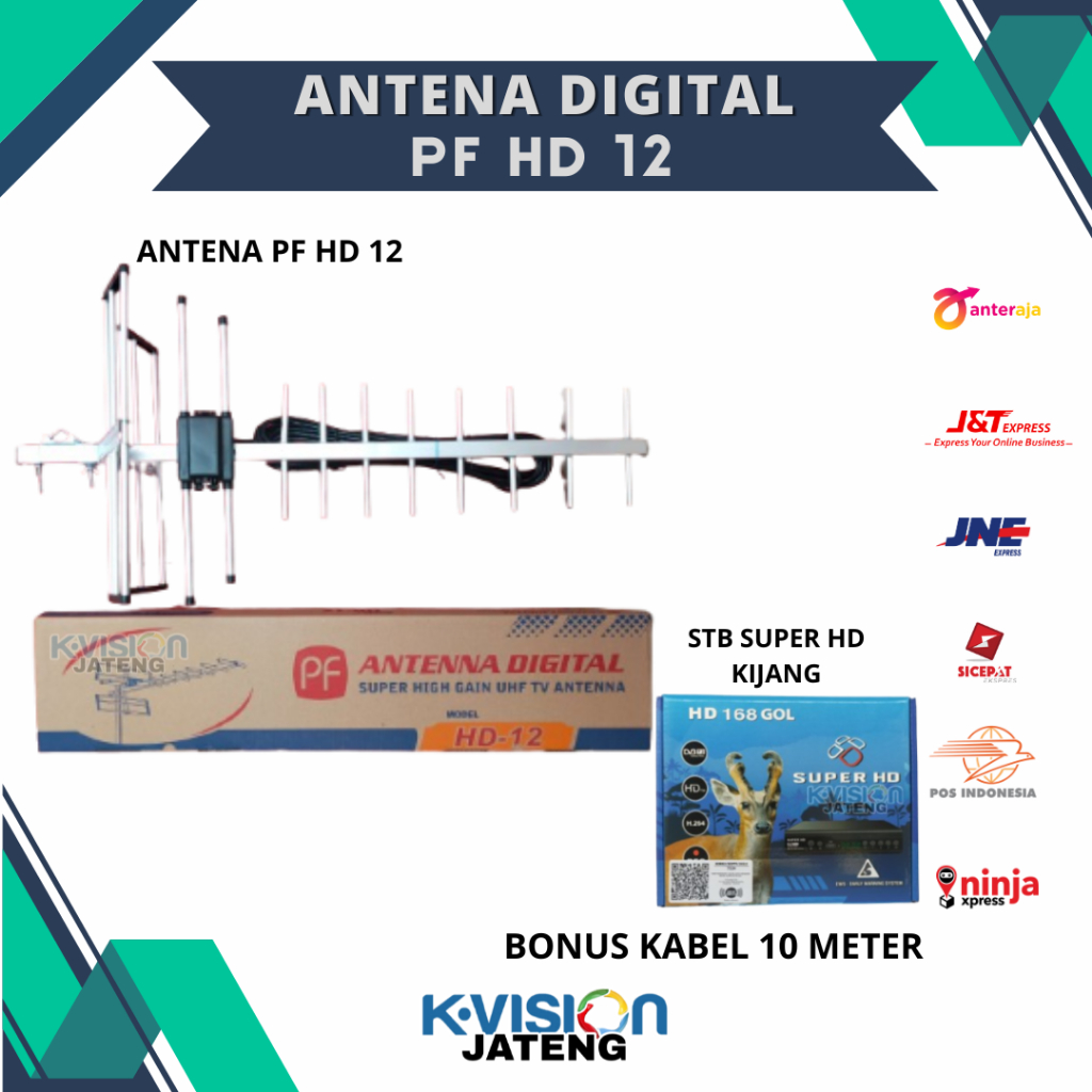 Paket Antena TV Digital PLUS Set Top Box SUPER HD Untuk Siaran TV Digital TERBARU MURAH