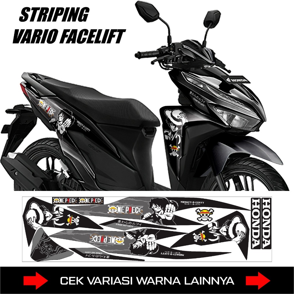 Stiker Striping Honda Vario 125 / 150 Facelift Motip One Piece || Stiker Motor Vario 125 150 GEN 1