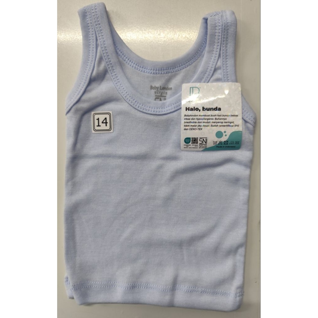 Singlet bayi baby London warna isi 6pcs