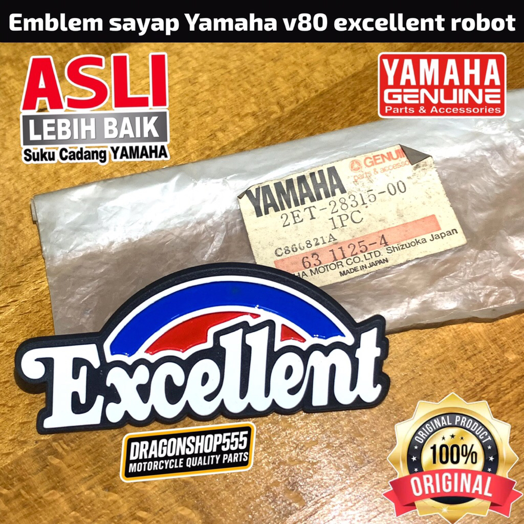 EMBLEM SAYAP YAMAHA V80 EXCELLENT ROBOT ORI NOS JAPAN 2ET-28315-00