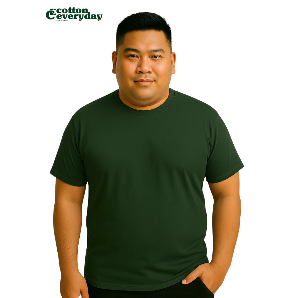 Kaos Polos Unisex Big Size Warna Hijau Army Cotton Combed Premium 4XL–7XL – Cotton Everyday Feels Go