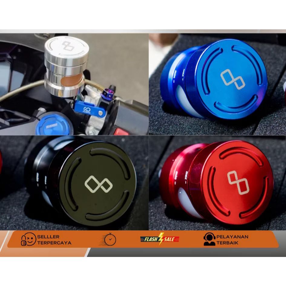 OBRAL Tabung Minyak rem LIGHTECH merah hitam universal set tabung minyak REM LIGHTECH TABUNG