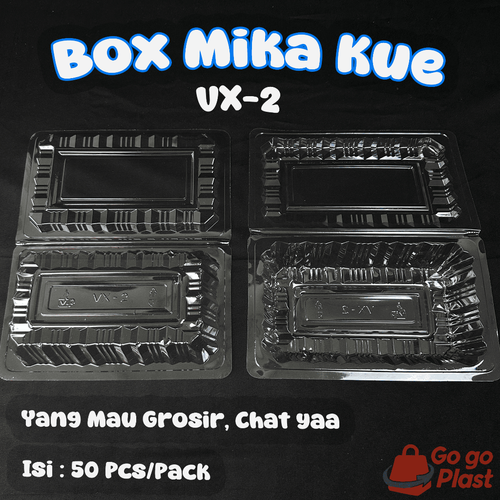 Mika Kue Plastik VIP Ukuran VX-2 Isi 50 Pcs / Mika Sedang / Mika Tebal