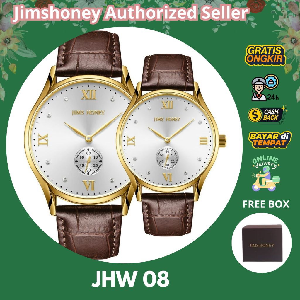 JIMSHONEY JHW 08 JAM TANGAN couple cowok cewek pria wanita bisa beli satuan FREE exclusive box inclu