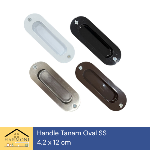 Handle Tanam Tarikan Pintu Geser Sliding Oval Pintu Lemari Tarikan Laci Kabinet Kitchen Set