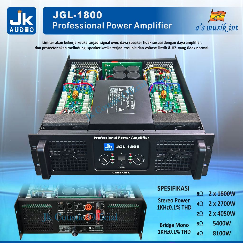 Power JGL 1800 JK Audio Power Amplifier