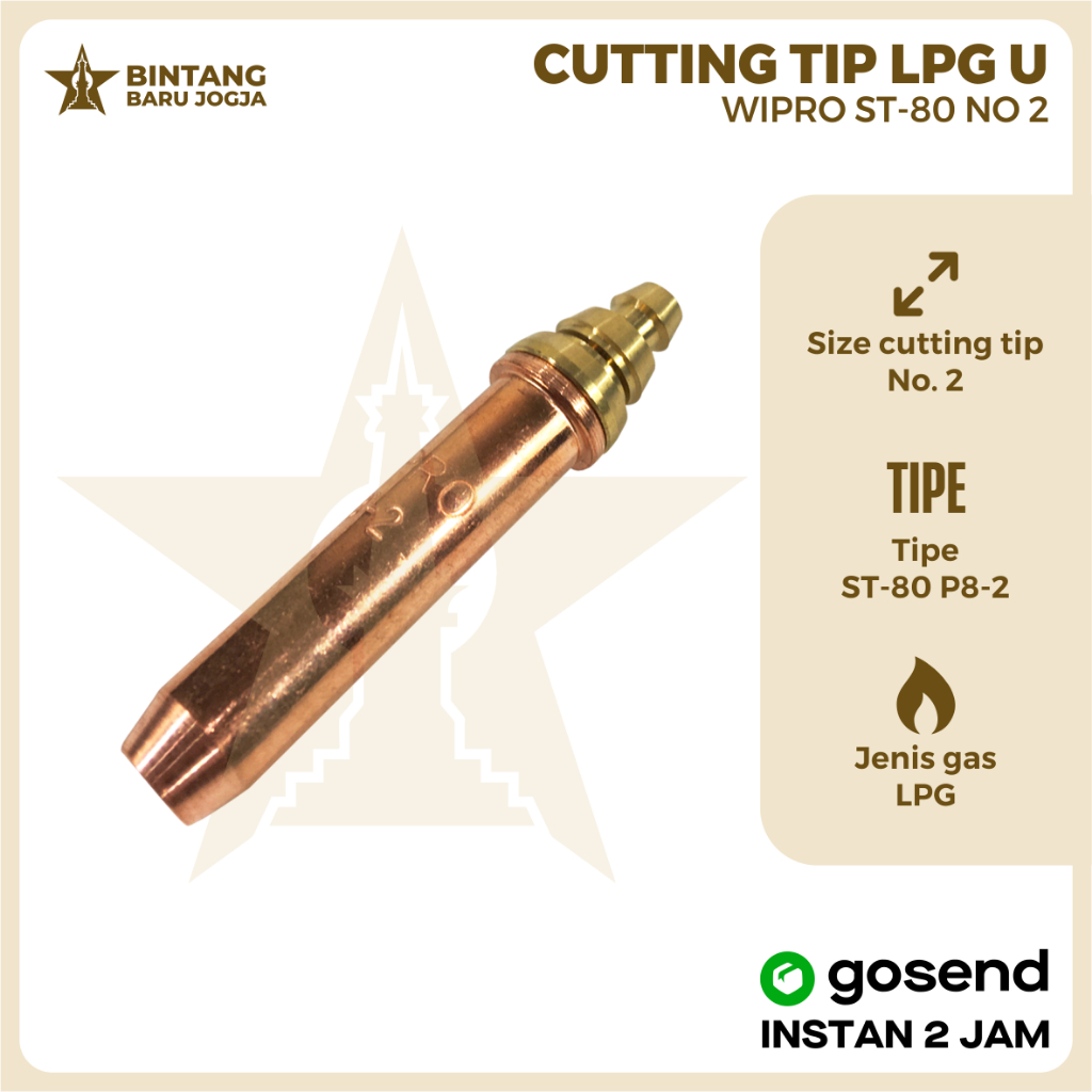 WIPRO CUTTING TIP STRONG 8 NO 2 / NOZZLE TIP STRONG 8 ST8 NO 2 LPG