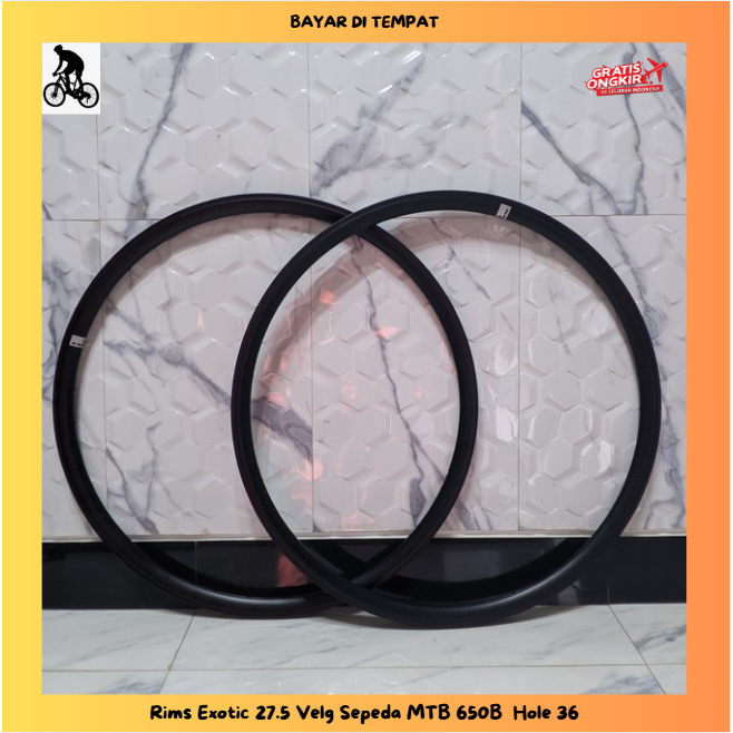 Velg Sepeda MTB 650B 27,5 Hole 36 Alloy Double Wall