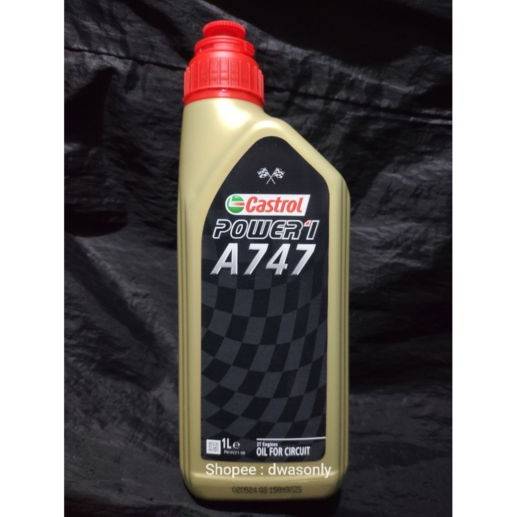 CASTROL POWER1 A747 label hitam oli samping oil 2t racing 2tak