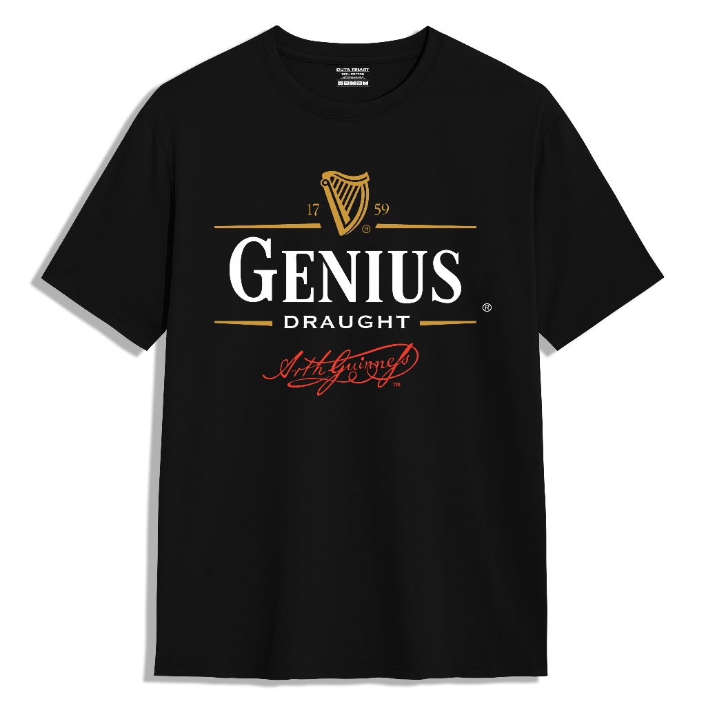 Kaos Plesetan Genius - Kaos Pria Kain Katun Premium Cotton Combed 24s