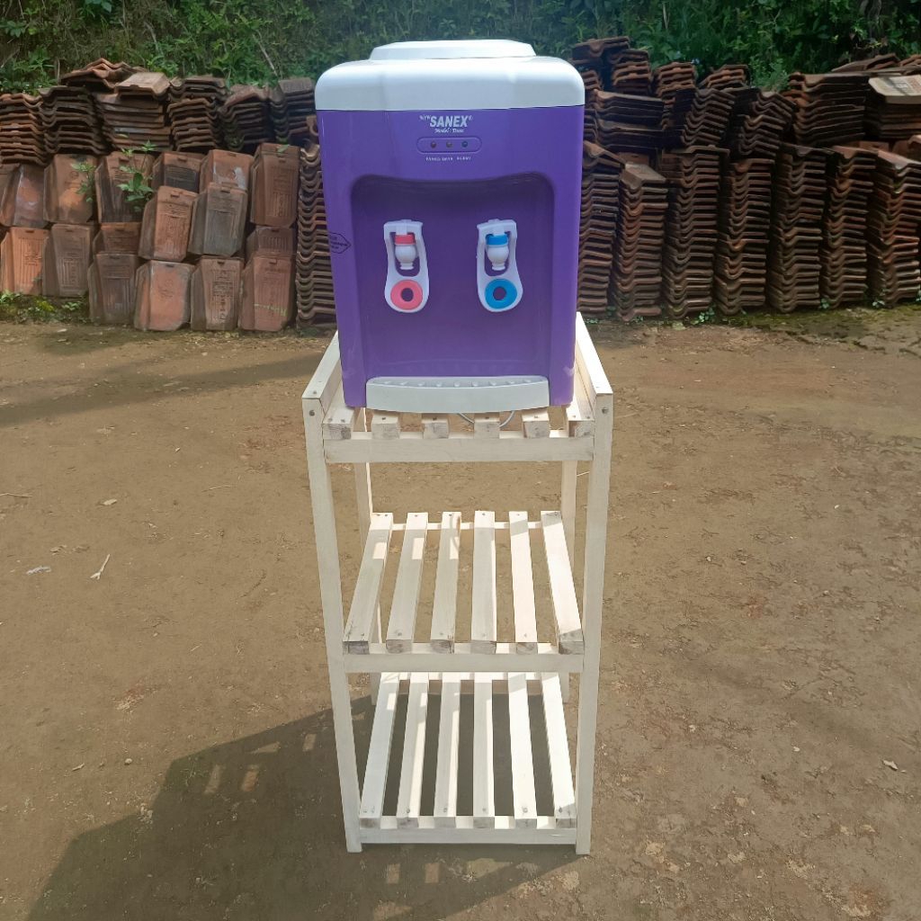Stand Dispenser Kayu ganitri Minimalis - Meja Magic Com / Rice Cooker