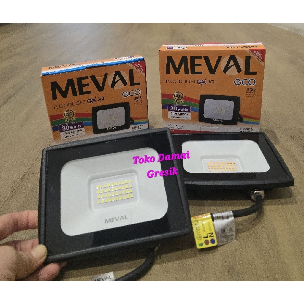 Meval Floodlight GX V2 ECO Led 30W. lampu led sorot outdoor 30watt. Flood light IP65