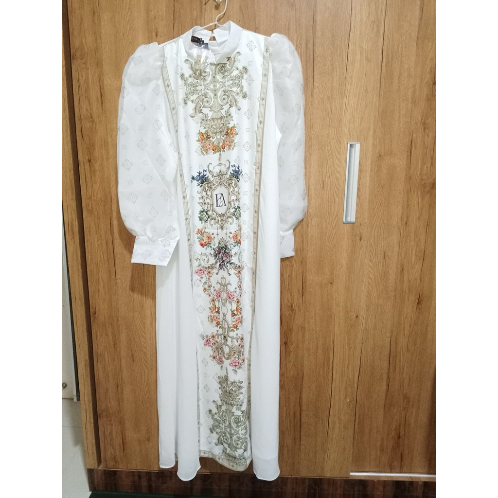 preloved Anzeli Dress Material Lady Zr Mix Ceruty Mix Organza Pattern Exlusiv By Elly Arsy Only Gami