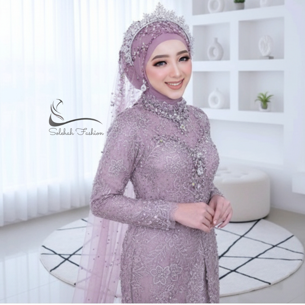 Slayer Veil Pengantin Slendang Hijab Wedding Akad Nikah Mutiara Diamond