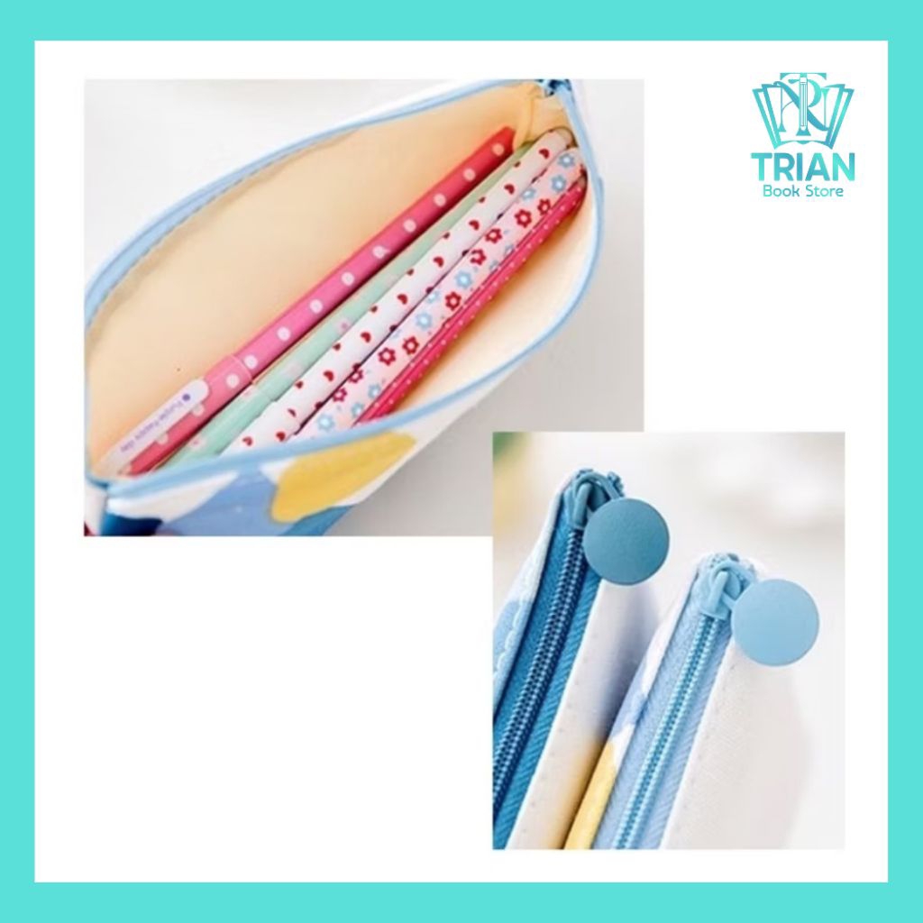 TEMPAT PENSIL DESAIN ABSTRAK PENCIL CASE AESTHETIC KOTAK WADAH ALAT TULIS SEKOLAH KULIAH KANTOR UNIK