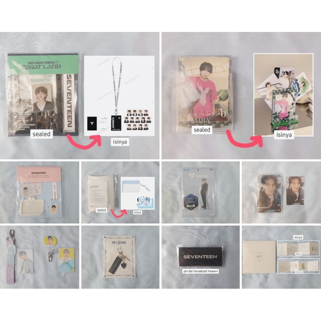 seventeen official md keyring lanyard id card photocard acrylic standee wallet strap mini picket pin
