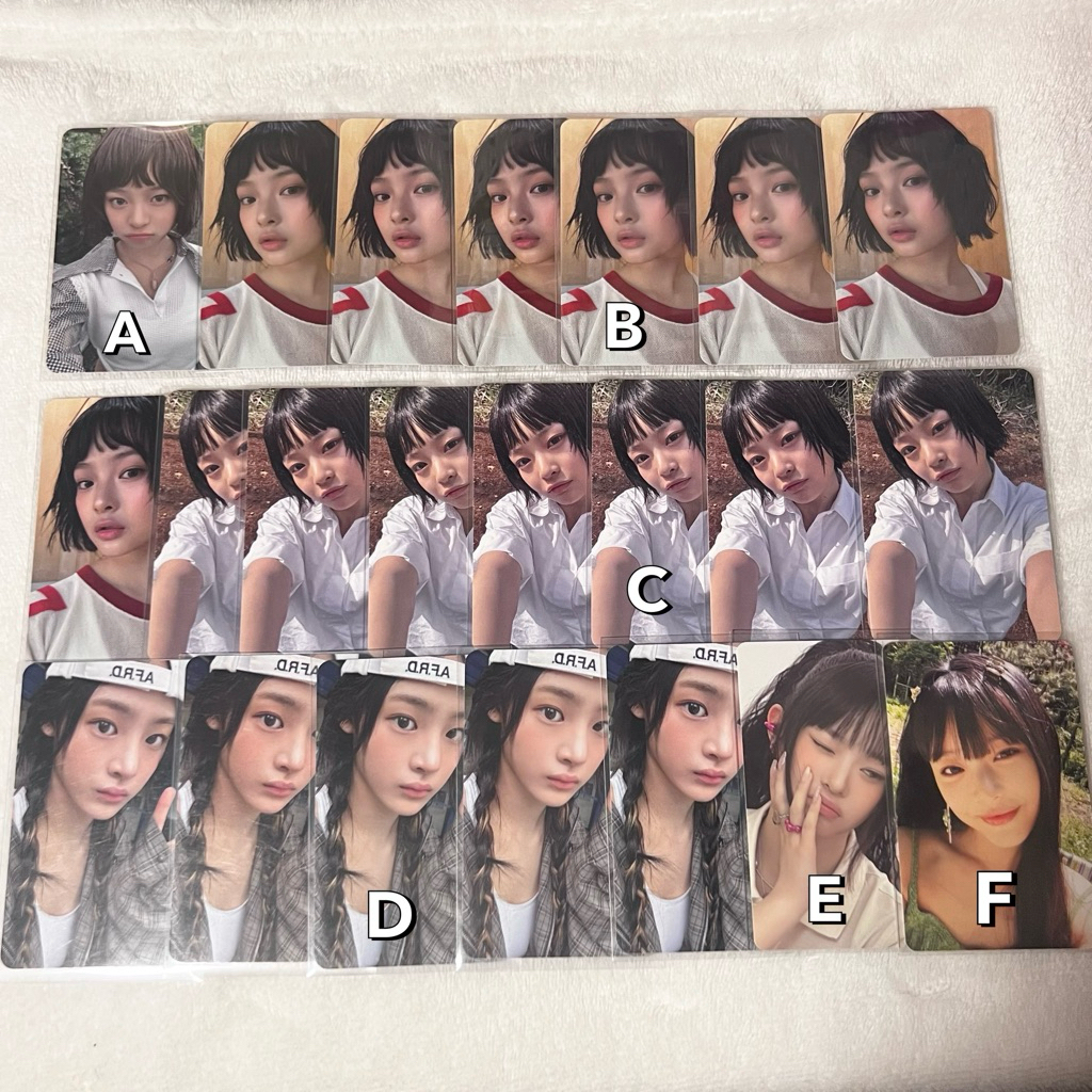 photocard hanni minji newjeans line friends how sweet set a b bondol topi mirror tinkerbell official