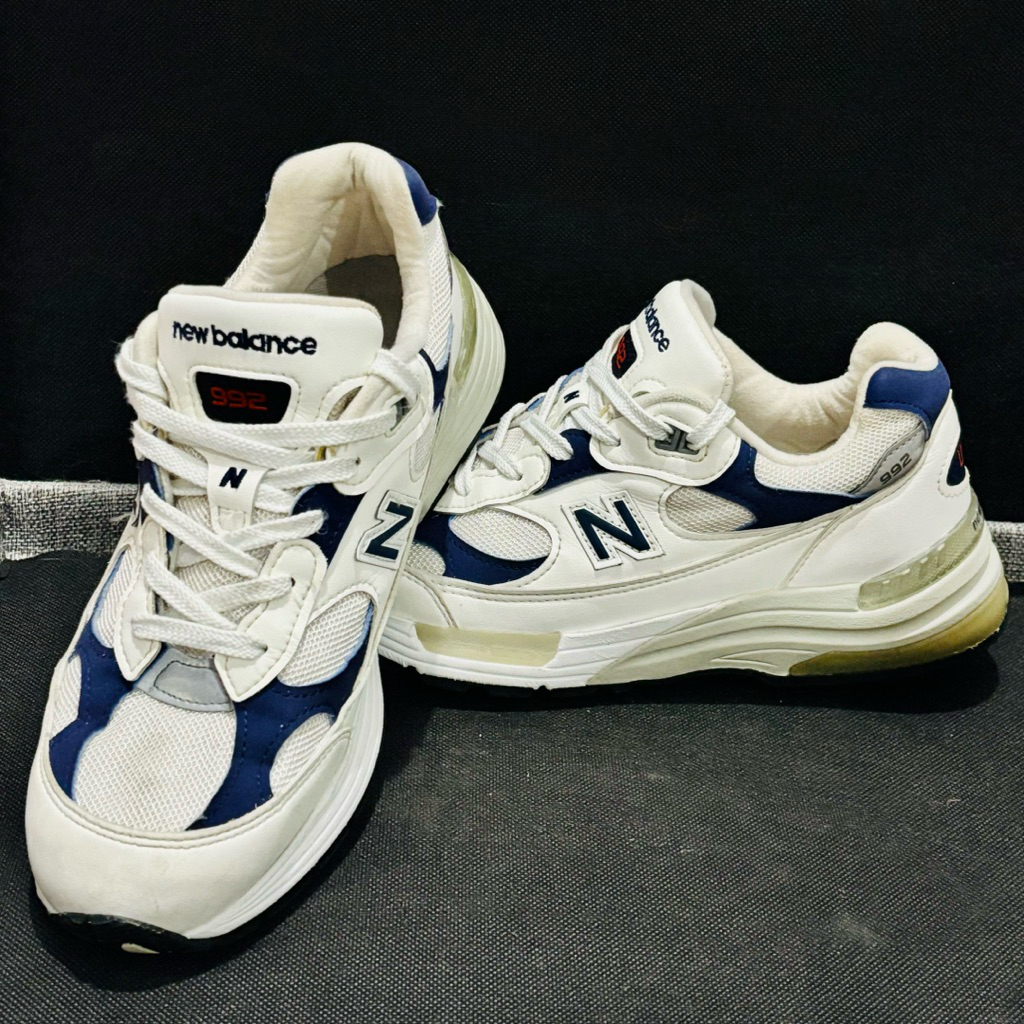 NEW BALANCE 992 USA WHITE/NAVY