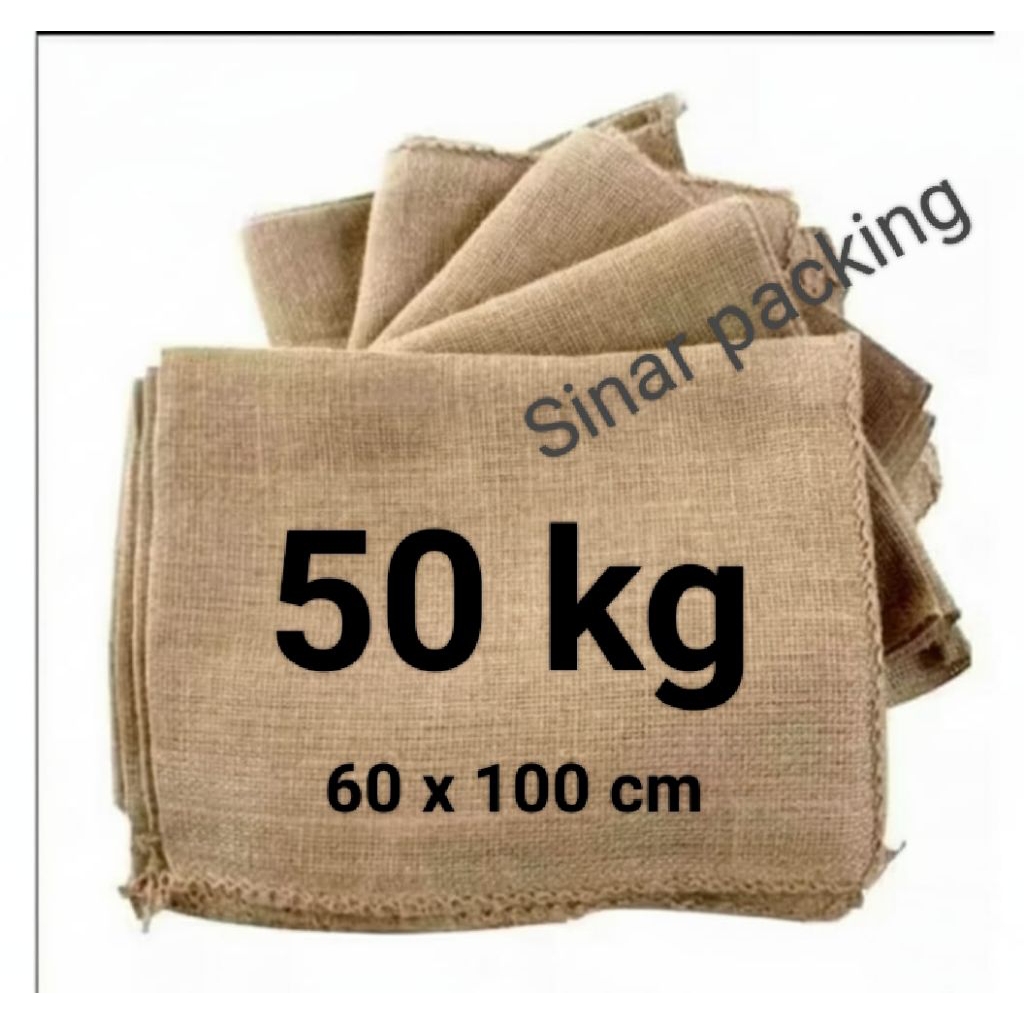 karung goni ukuran 50 kg bekas kacang tanah