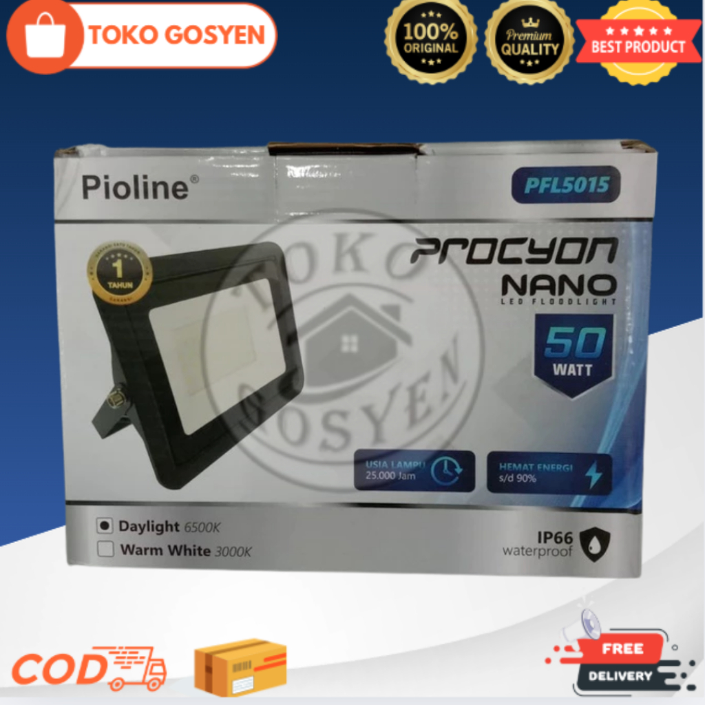 Lampu Sorot Flood Light LED PIOLINE PROCYON 50W/100W Nano / Lampu Taman