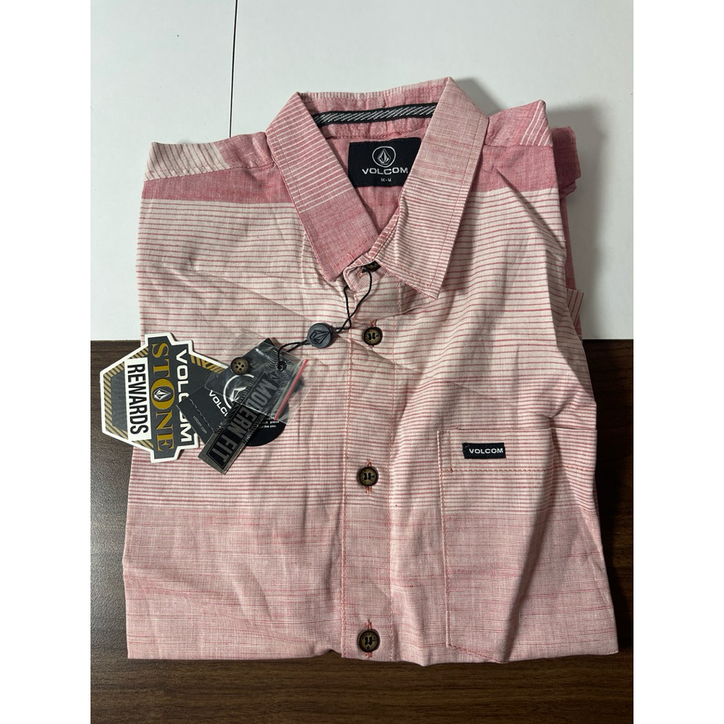 Kemeja Volcom Merah Original