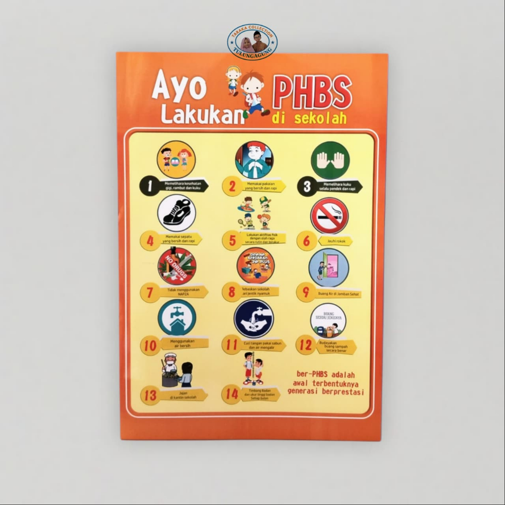 Poster Sekolah | Poster Ayo Lakukan PHBS di Sekolah | Poster PHBS di Sekolah | Poster Pendidikan