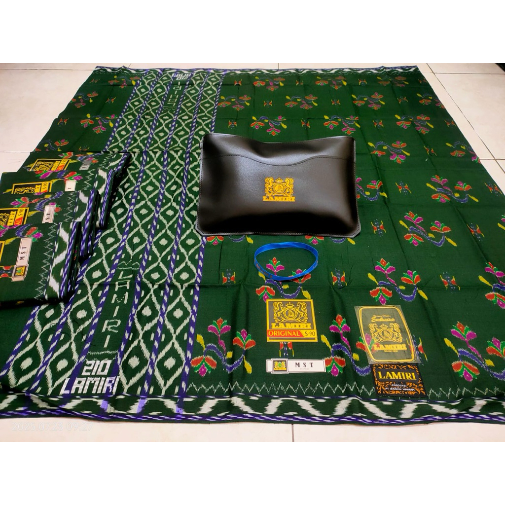 SARUNG LAMIRI TIPE MST KEMBANG FULL SUTRA JAHIT TENGAH MEWAH