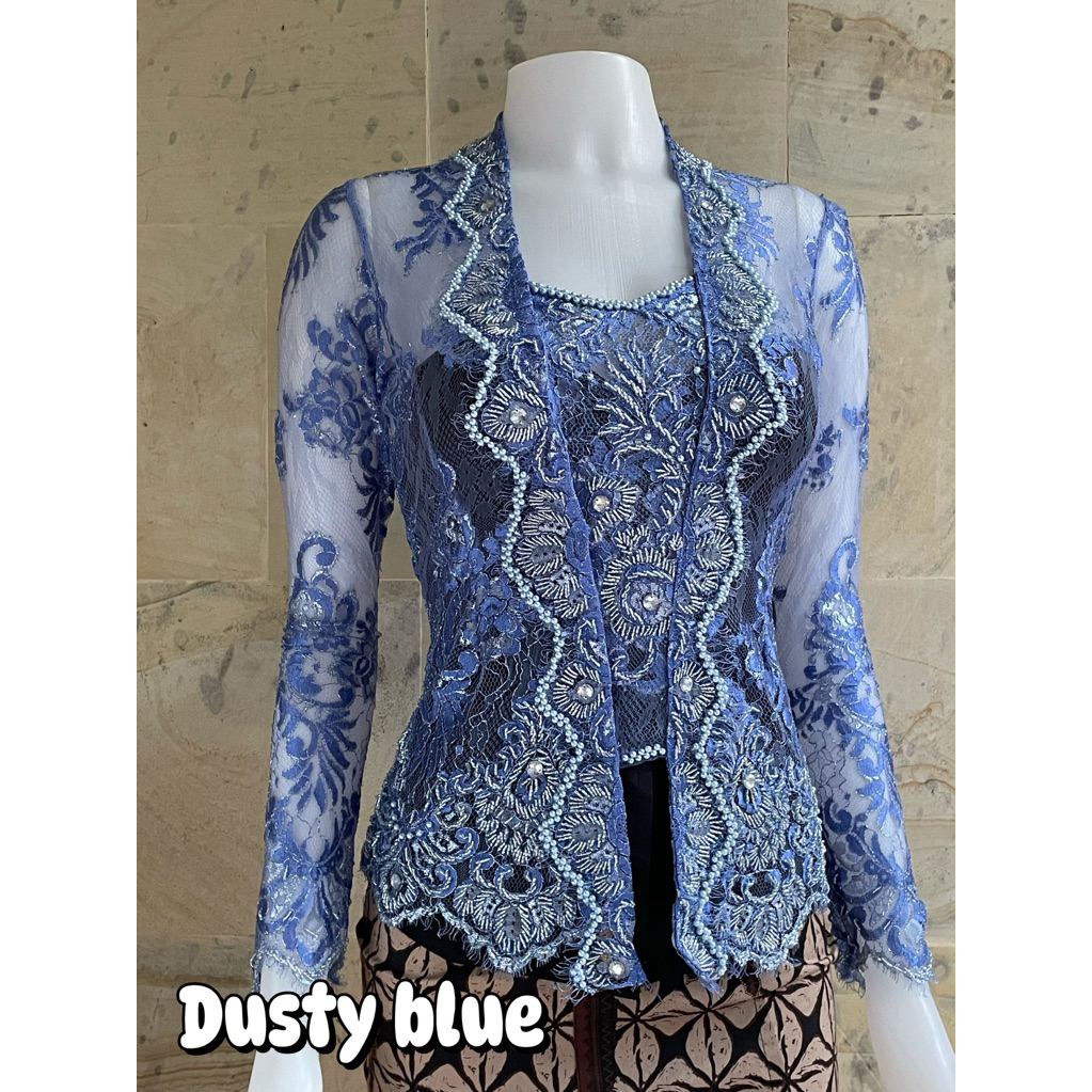 Kebaya Brokat Metalik Sparkle Kutubaru Payet Prisa