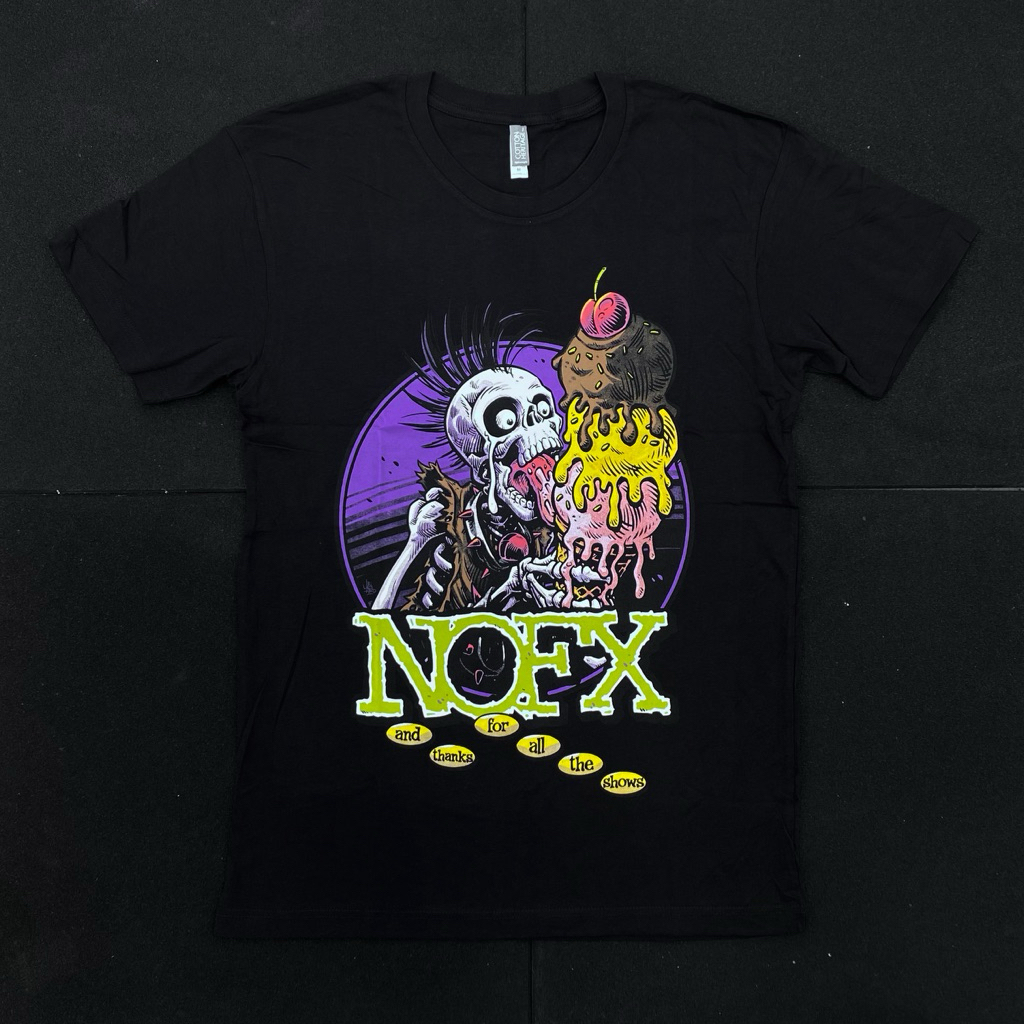 Tshirt Band Pria Wanita Nofx - Big Cream Original Official