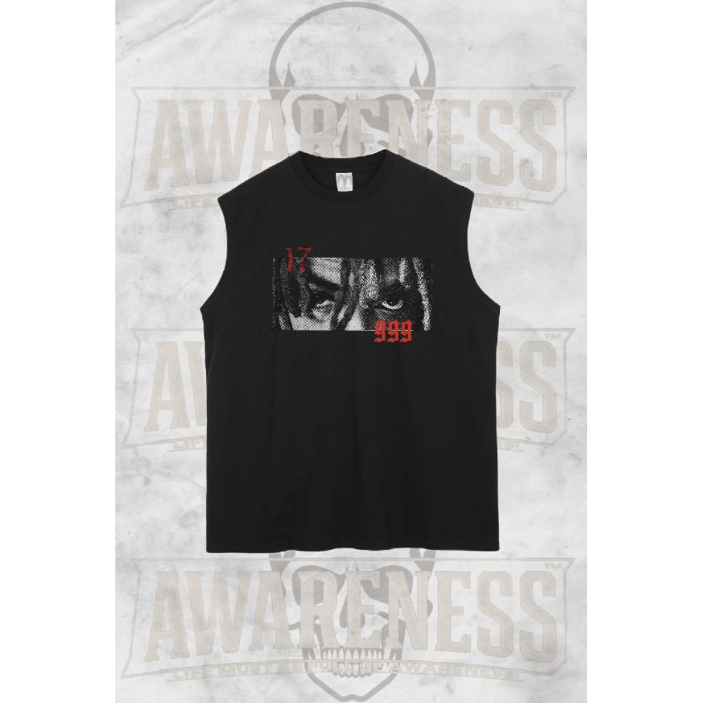 AWARENESS- Tshirt singlet lekbong pria kekinian EYS hitam keren