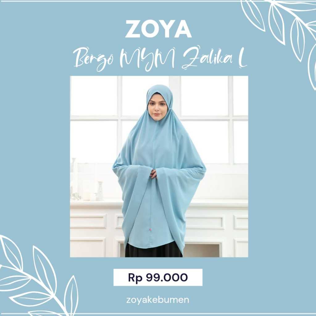 BERGO MYM ZALIKA L HIJAB INSTAN BERGO SYARI ZOYA