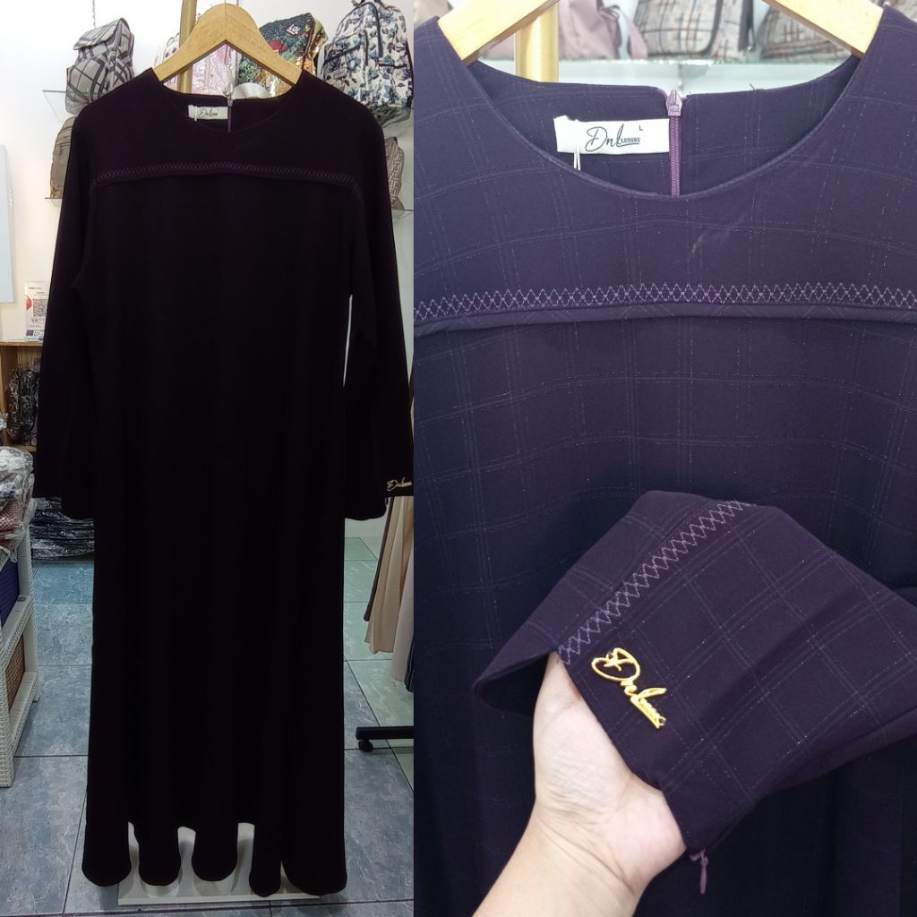 Gamis DnL Luxury Violet Glitter Purple