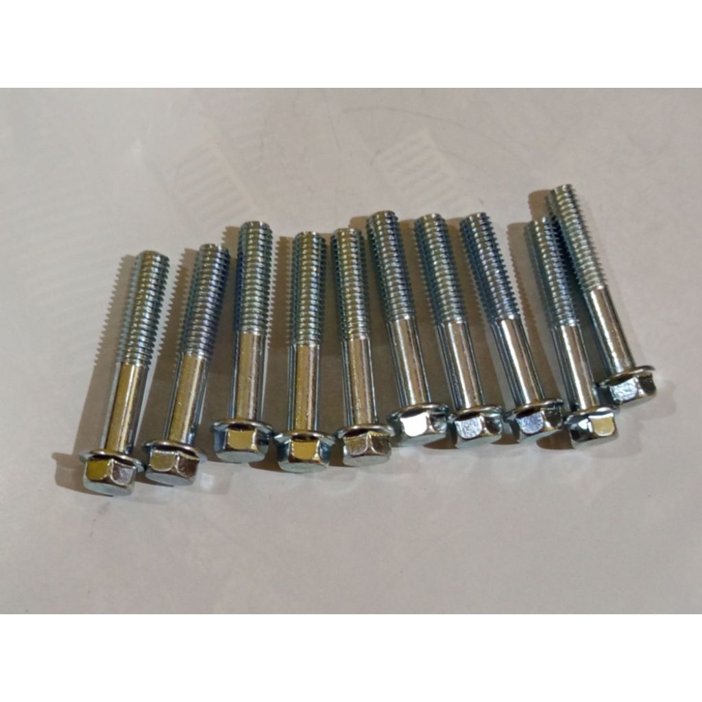 1SET..BAUT 8.. BAUT CVT, BAUT BLOK MESIN MOTOR METIC NMX PANJANG 3,5CM , BAUT FLANG M6*30mili, HARGA