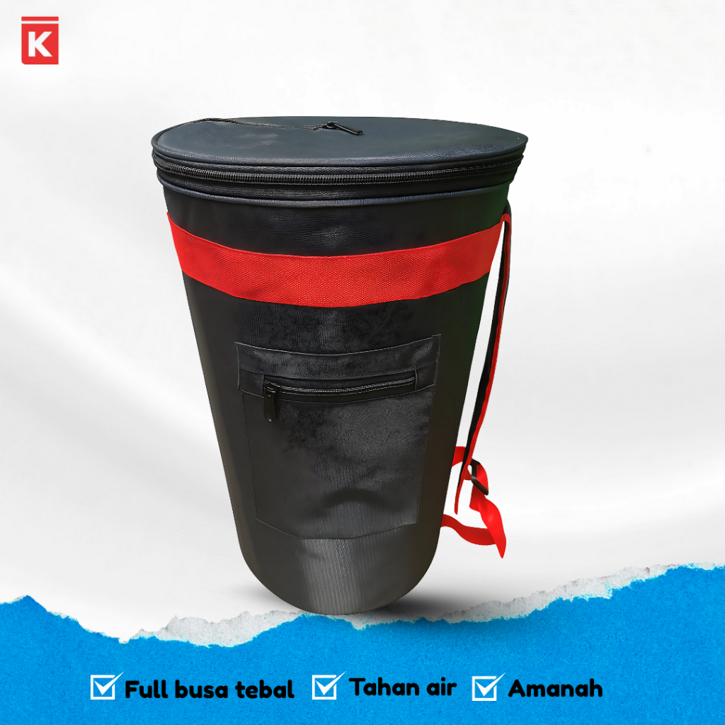 TAS DARBUKA CALTE UKURAN 8/9 INCH PREMIUM FULL BUSA TEBAL GRATIS CUSTOM LOGO