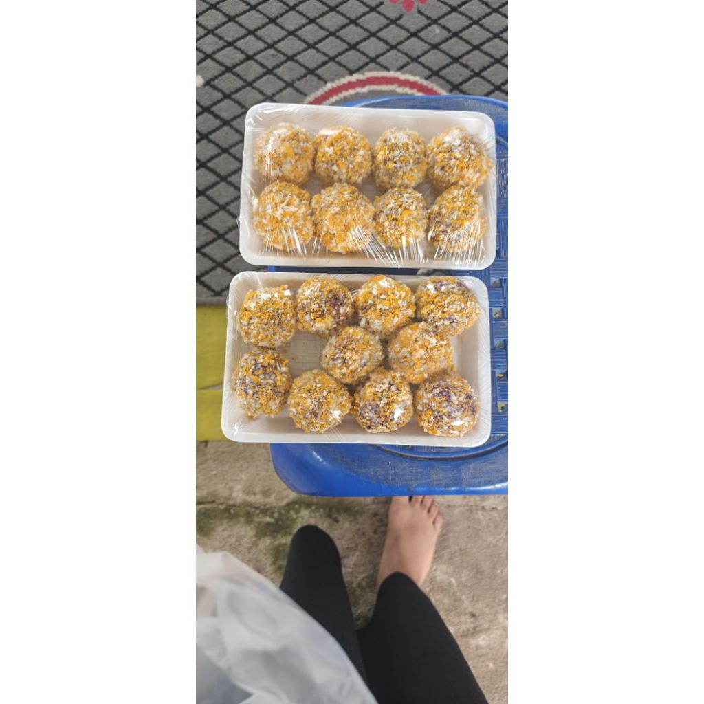 Bola ubi ungu coklat lumer kemasan isi 7 pcs