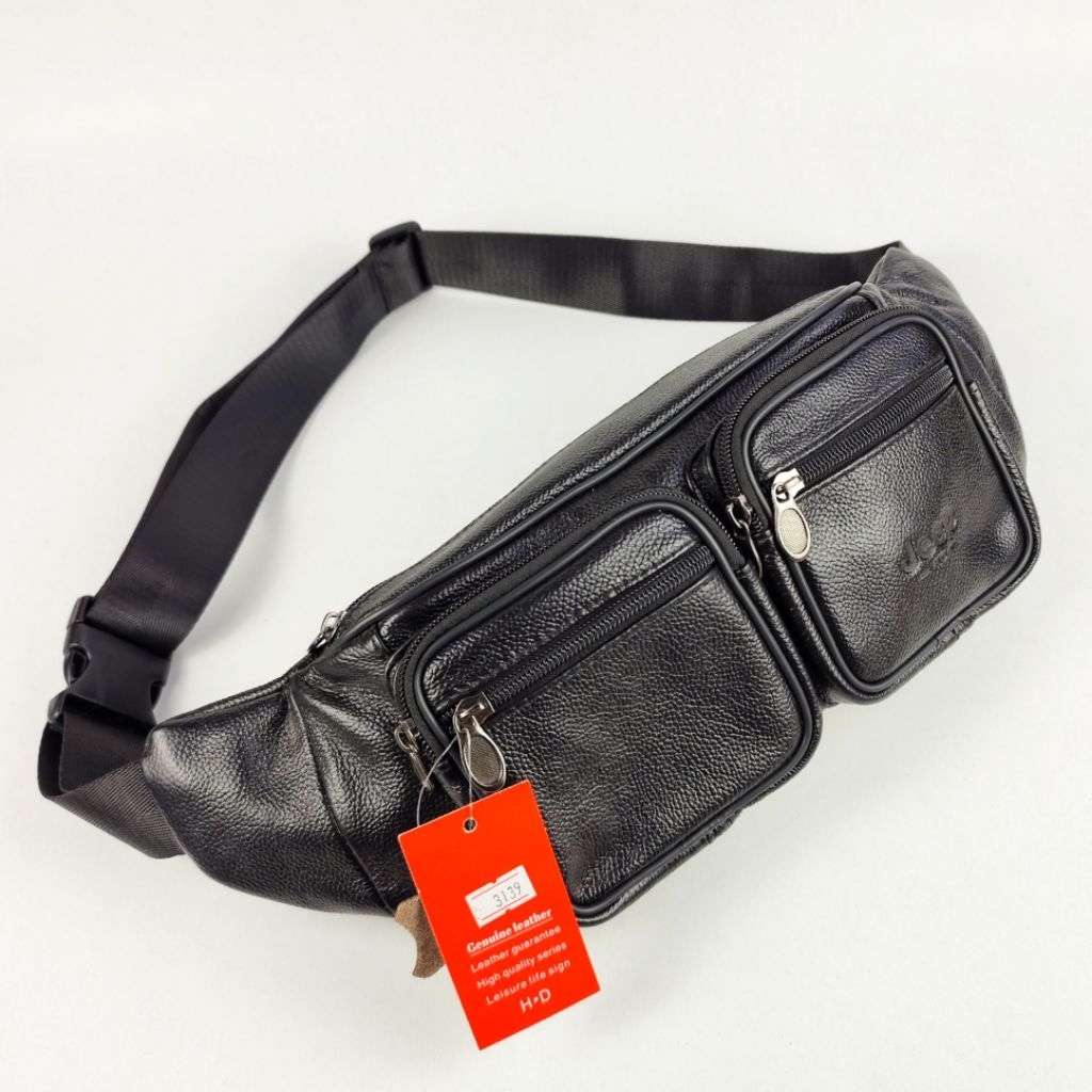 waistbag kulit asli import tas pinggang tas selempang