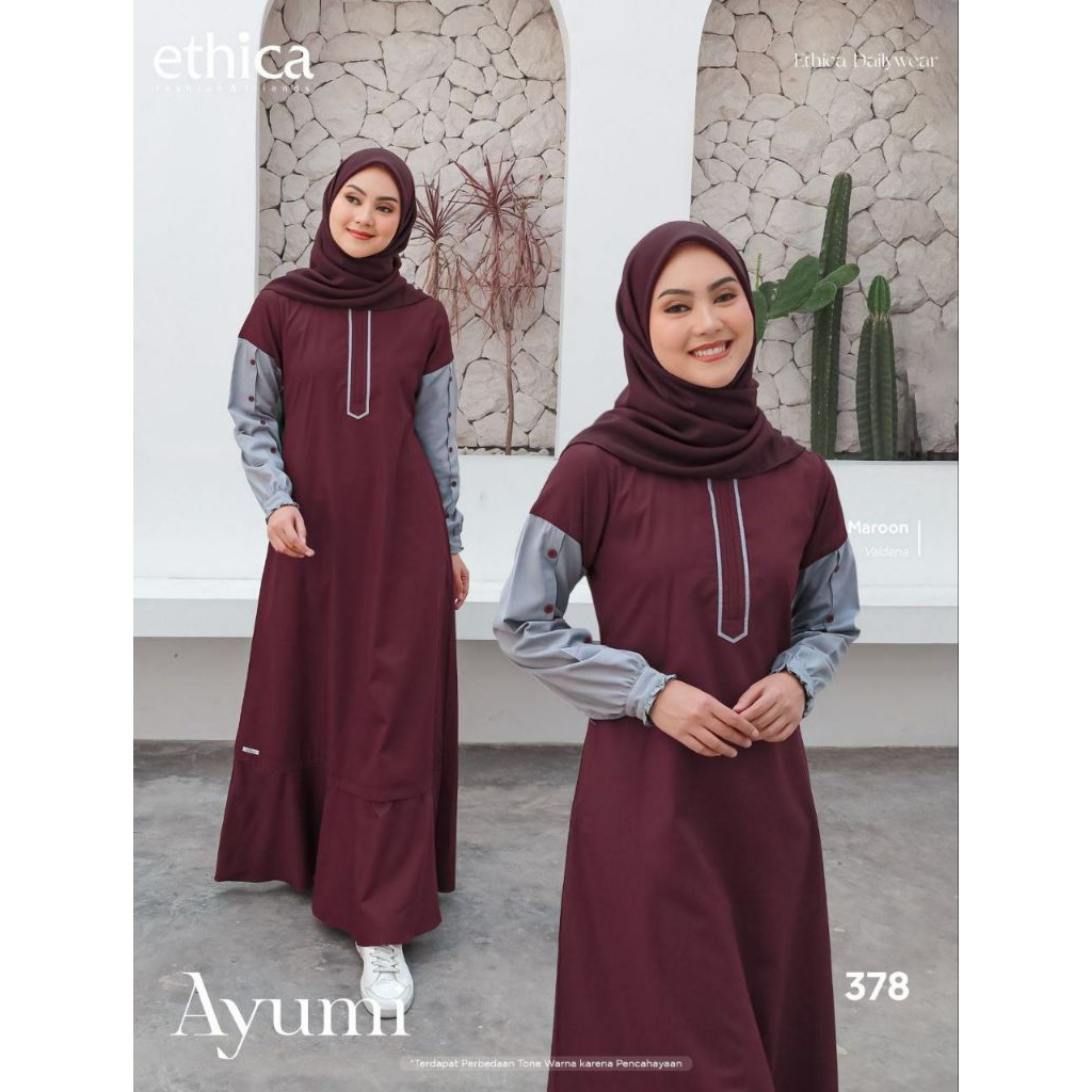 GAMIS ETHICA AYUMI 378 MAROON ARMY / GAMIS ETHICA AYUMI / GAMIS ETHICA ORIGINAL / GAMIS ETHICA / GAM