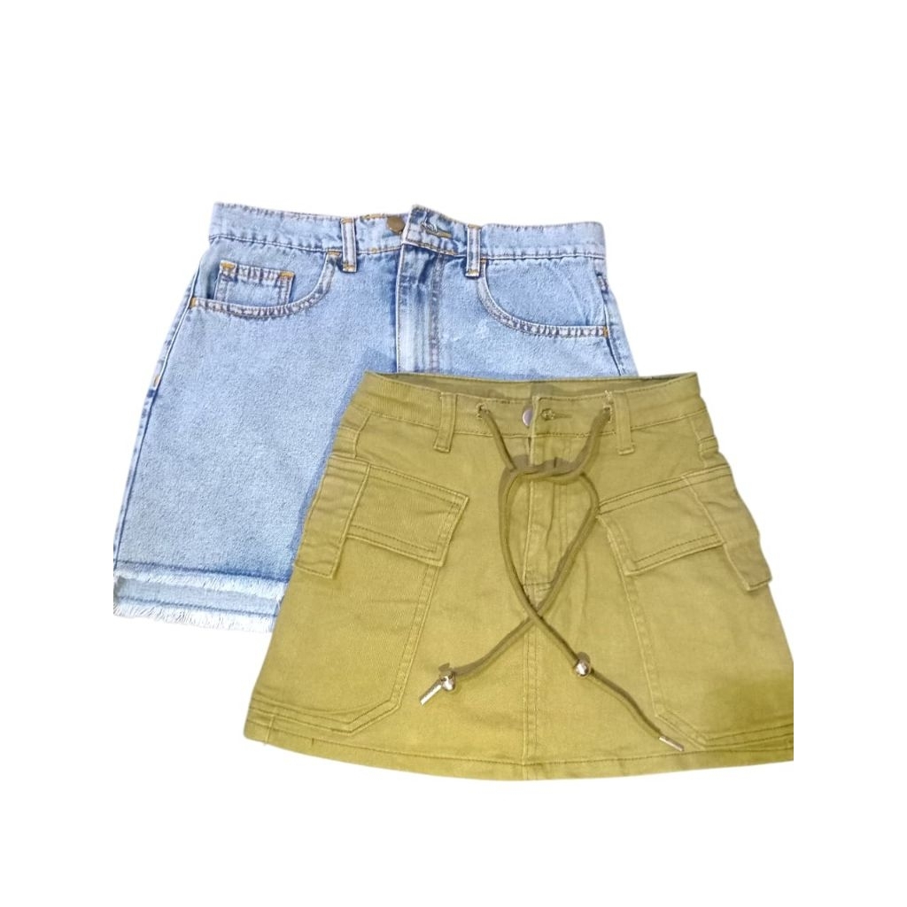 PRELOVED | ROK pendek jeans wanita korea